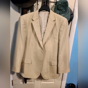 Vintage Bert Pulitzer Blazer Beige 100% Polyester 44R